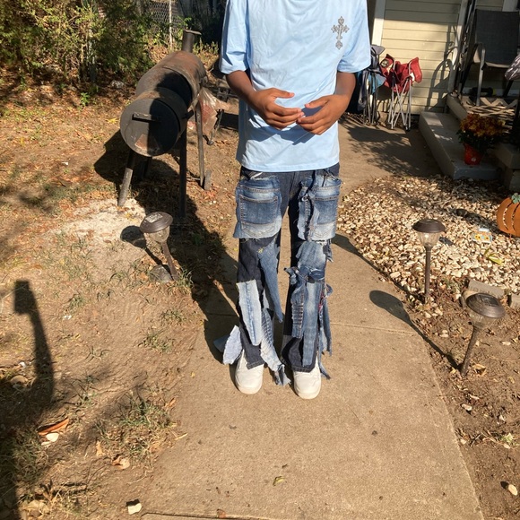 Hand made fashional Levi’s jeans made with time